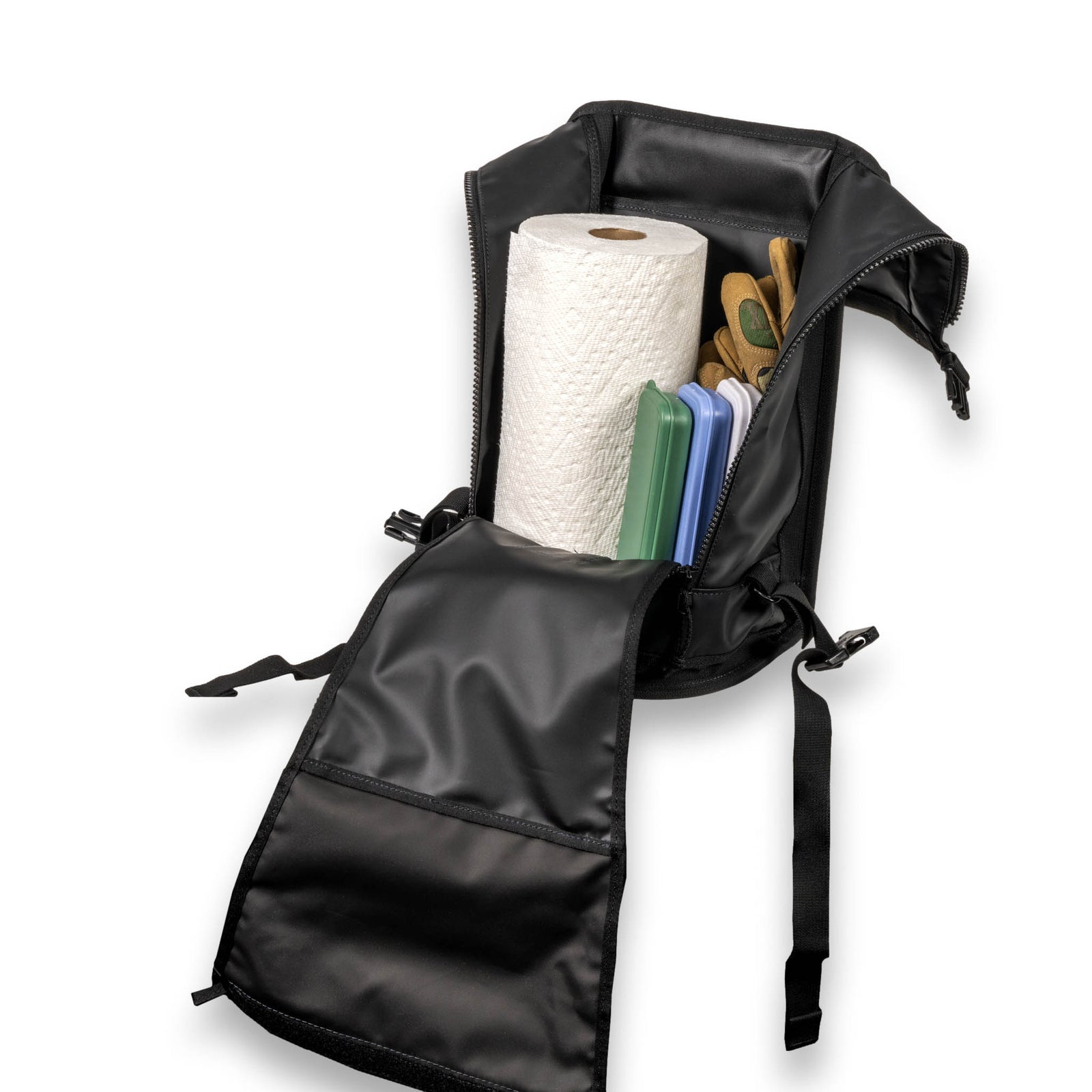 Javan Journey Pack open showing interior storage space