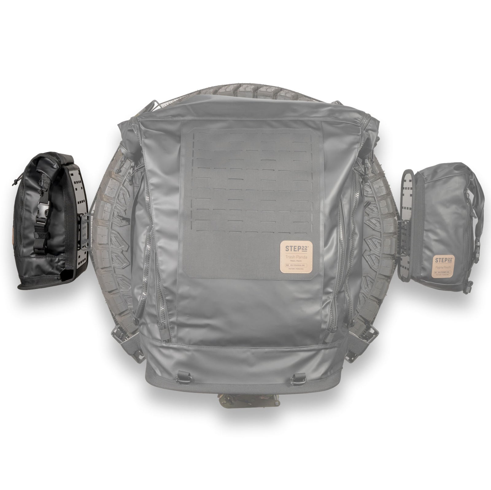 Javan Journey Pack attached to Tire Mounting System on vehicle