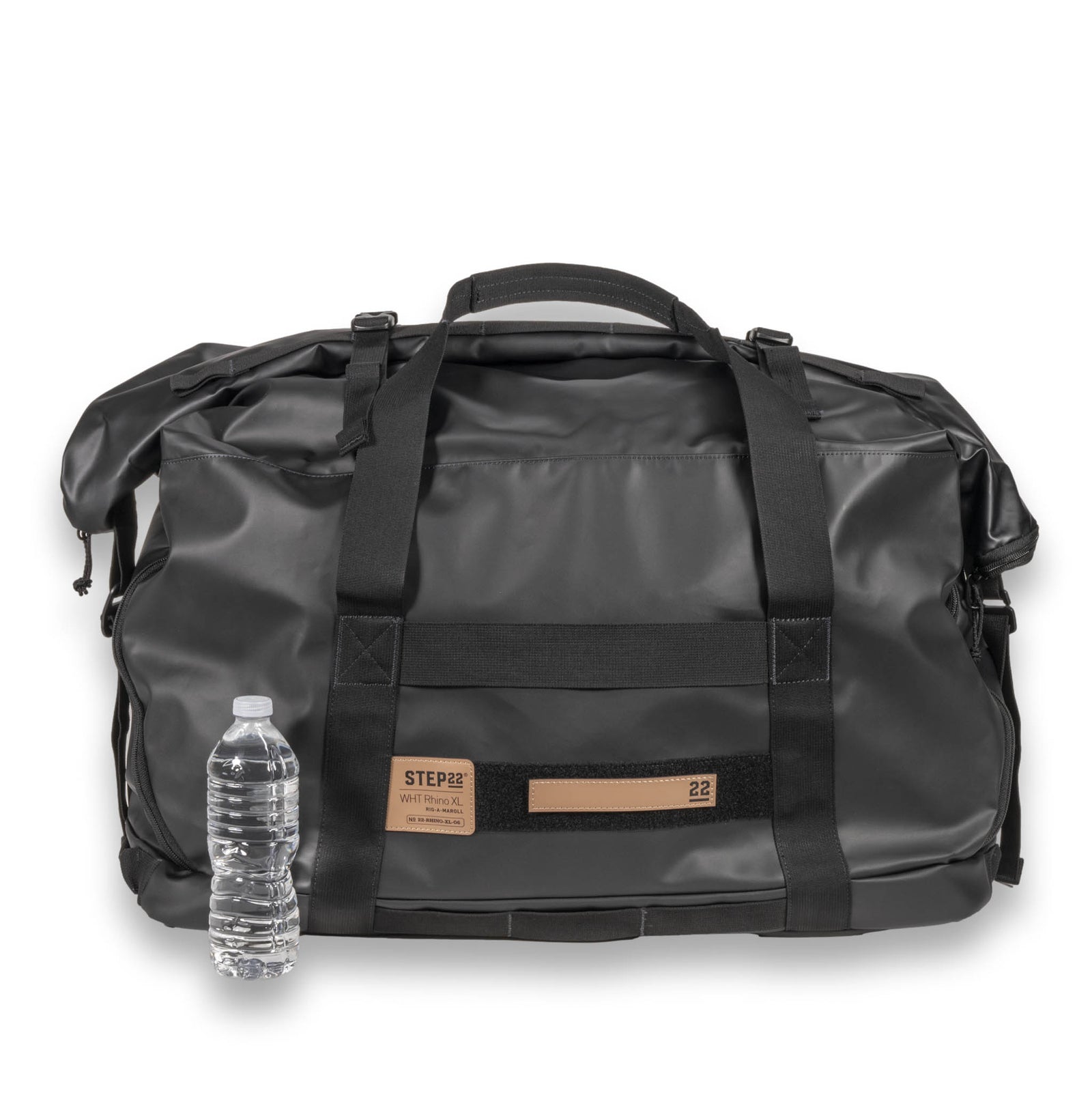 STEP 22 White Rhino XL gear bag front view with roll-top closure