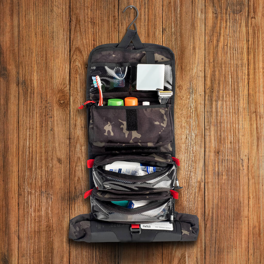 STEP 22 Gear Hedgehog Toiletry Roll Mens Toiletry Bag