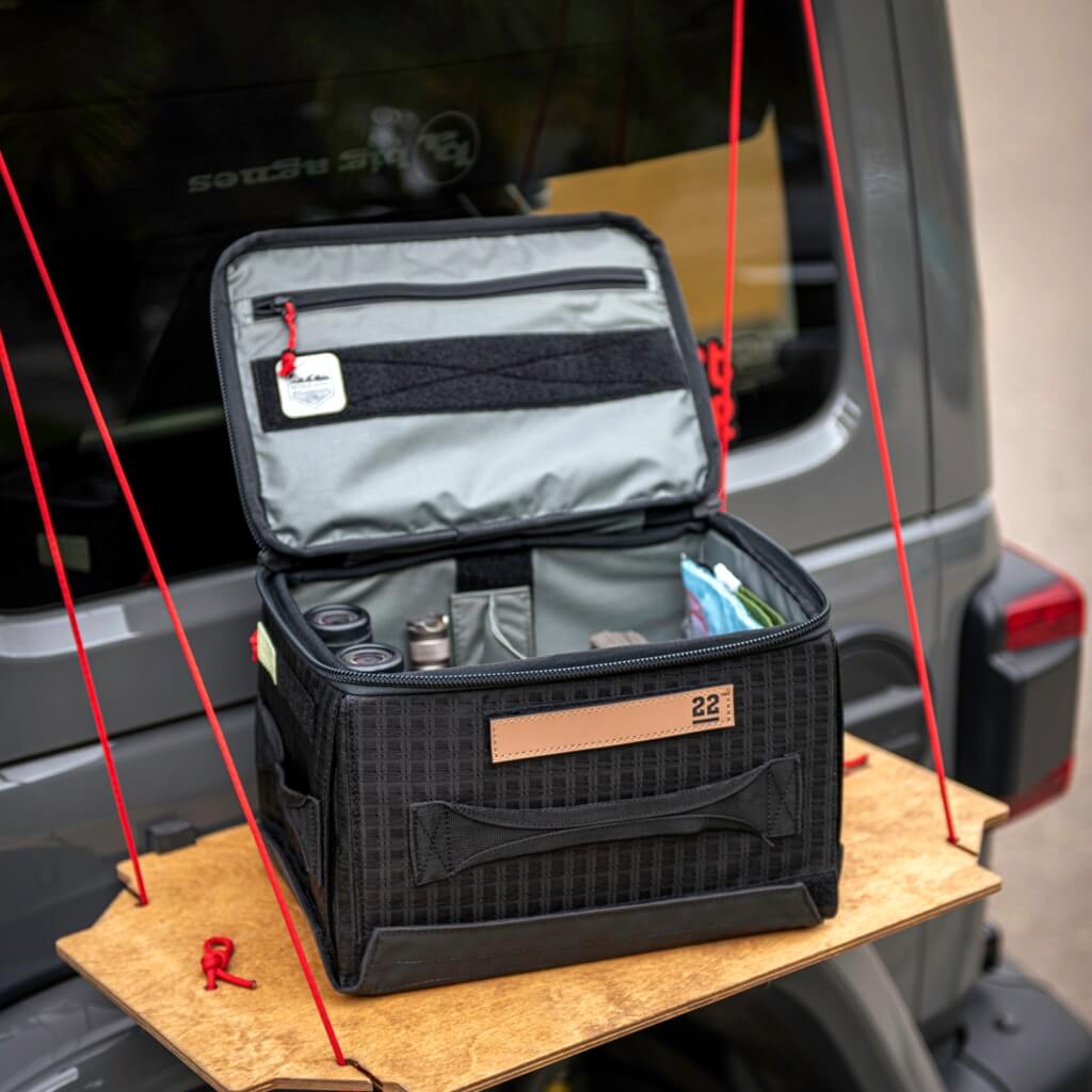 STEP 22 Gear Stingray Flat Box Mini Collapsible Gear Storage Box Camp Kitchen Box