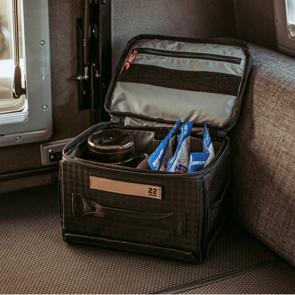 STEP 22 Gear Stingray Flat Box Mini Collapsible Gear Storage Box Camp Kitchen Box