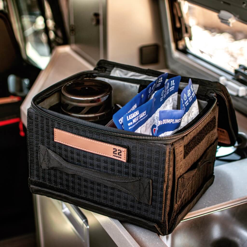 STEP 22 Gear Stingray Flat Box Mini Collapsible Gear Storage Box Camp Kitchen Box