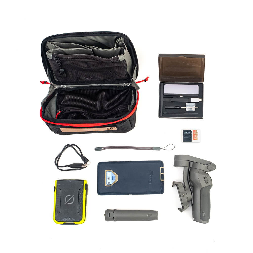 STEP 22 Gear Tenkile Tech Pouch Kit GoPro Bag