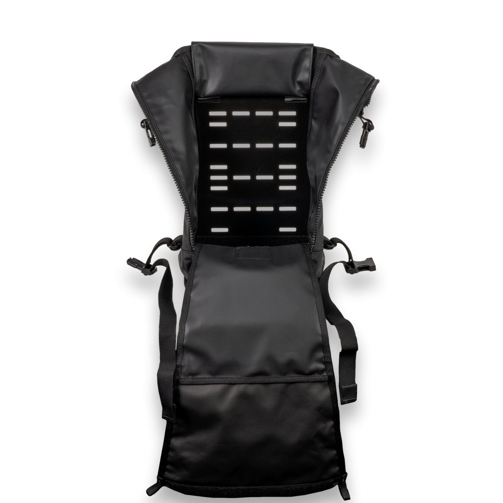 Javan Journey Pack open showing interior storage space