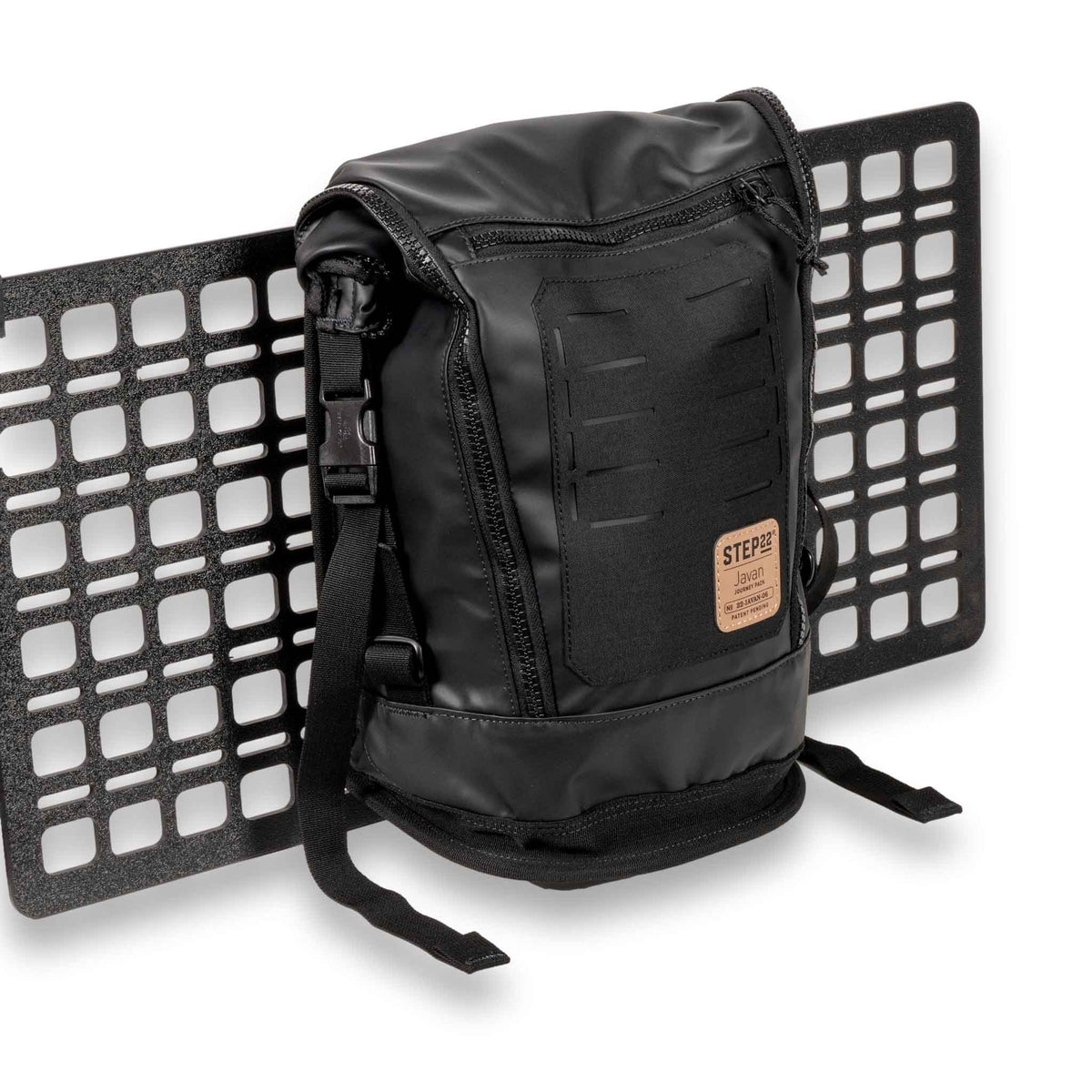 Compact gear bag with roll-top and MOLLE panel