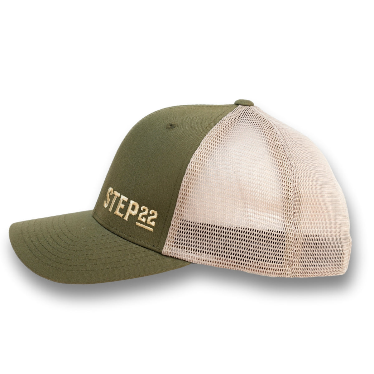 STEP 22 Gear Mesh Hat Flexfit 110MT Olive Khaki