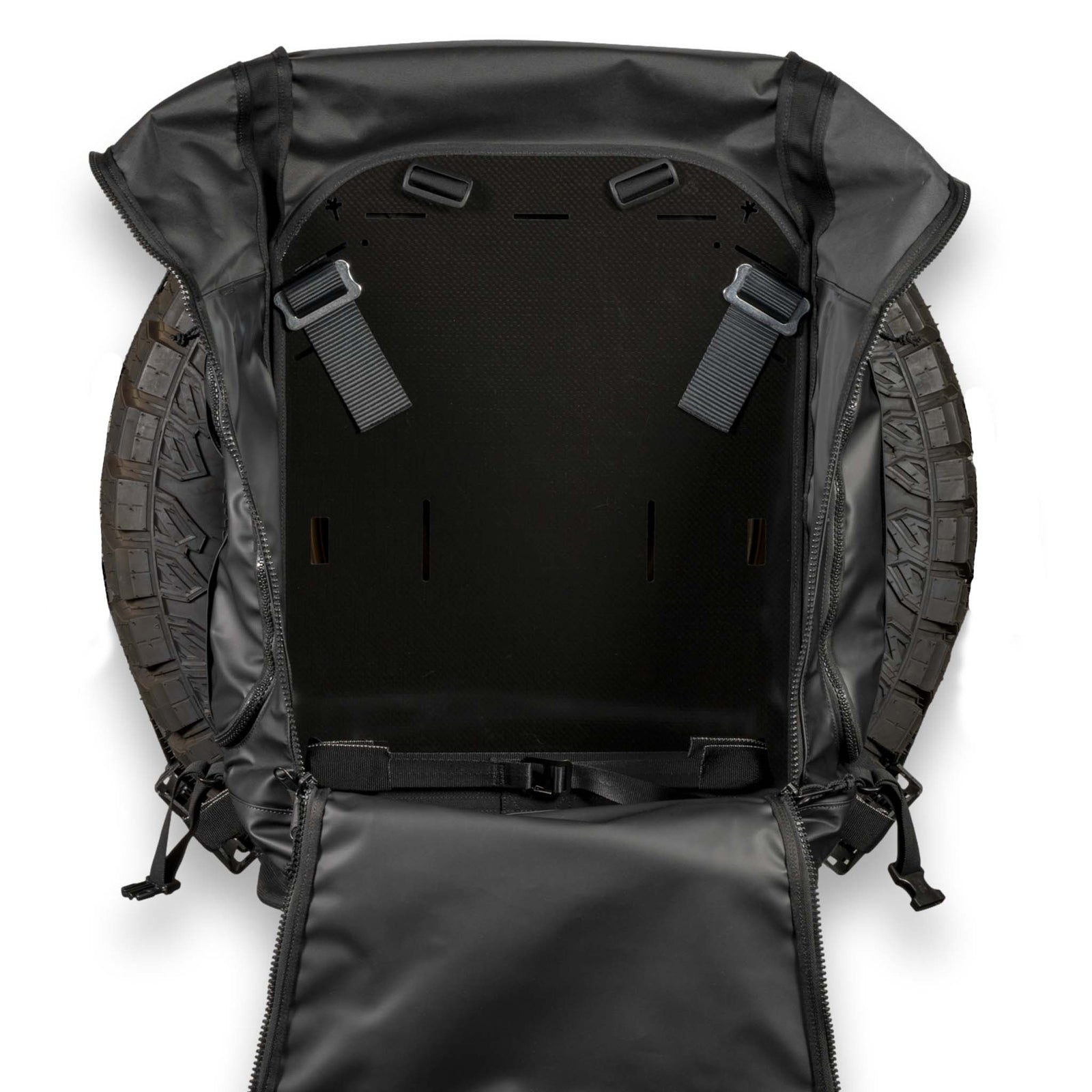 Trash Panda Trail Pack open showing full front access