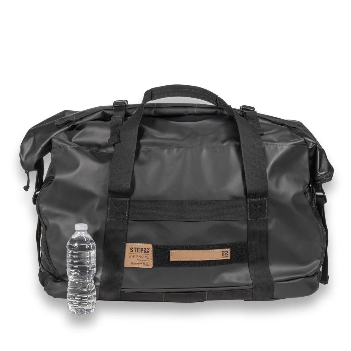 STEP 22 White Rhino XL gear bag front view with roll-top closure