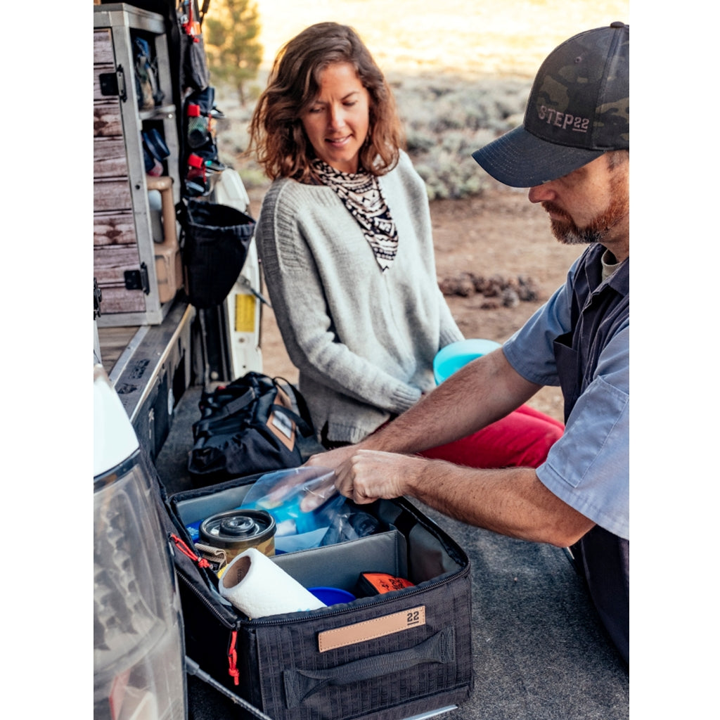 STEP 22 Gear Stingray Flat Box Collapsible Gear Storage Box Camp Kitchen Box