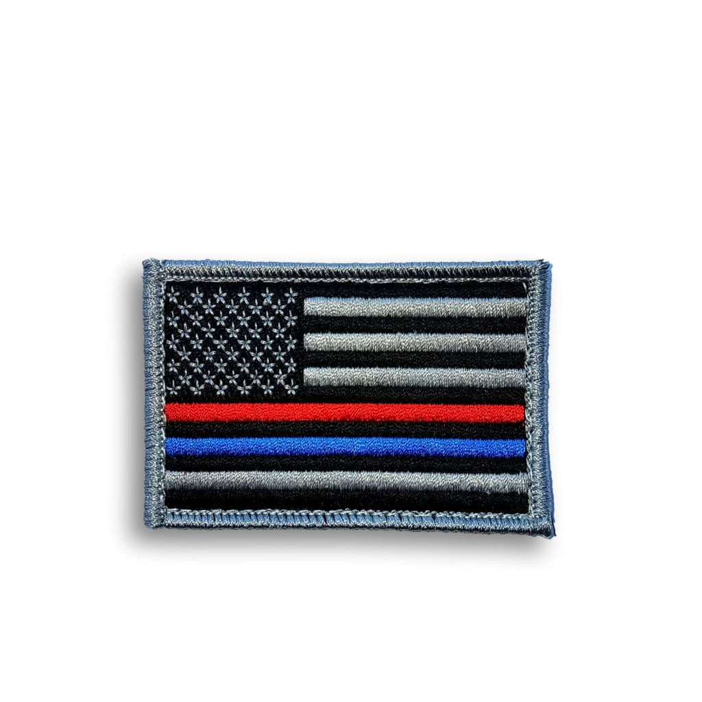Flag Patch | Thin Line Red Blue