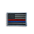 Patriotic Support Flag Patch | Thin Line